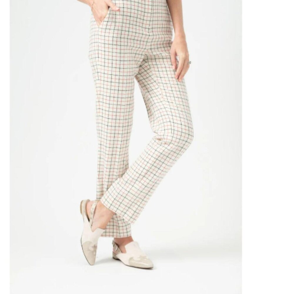 Rag & Bone Lambswool Plaid Trousers - Black & White - Size 10